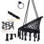 Chaise hamac pour balançoire en hamac avec corde suspendue en macramé de 330 lb pour l'intérieur et l'extérieur-323493453