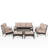 Argyri 7-Person Rocking Powder Coated Steel Outdoor Seating Group with Cushions-93655531