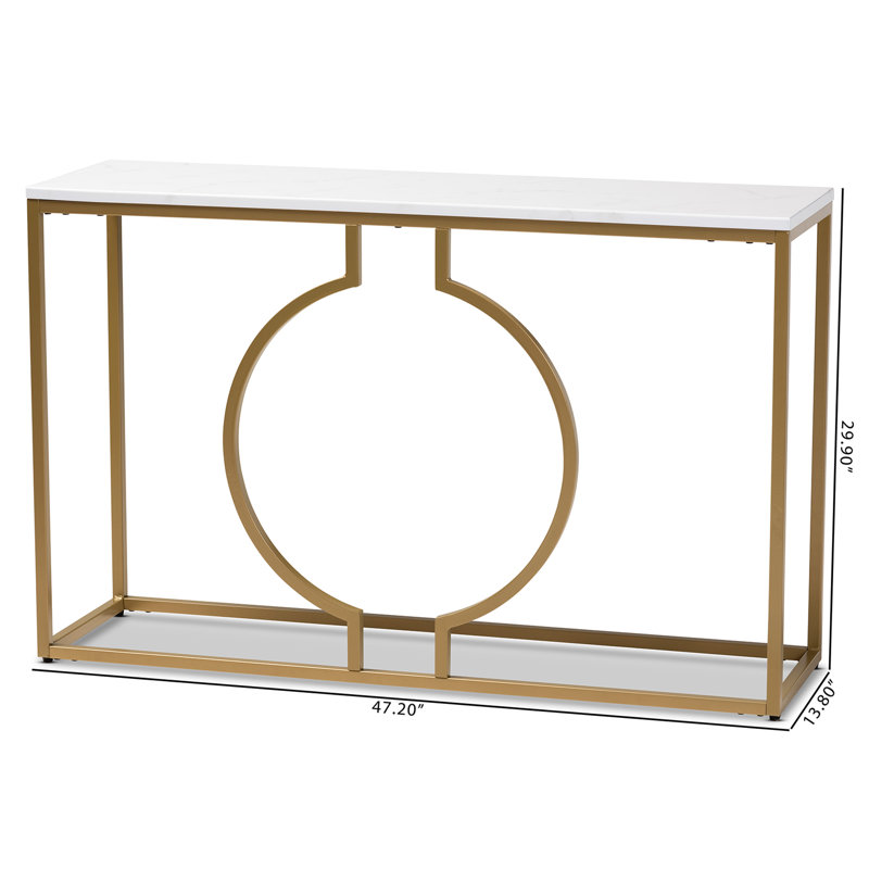 47.2'' Marble Top Console Table