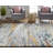 Casual Abstract, Gray/Yellow/Blue Area Rug-2005846701
