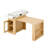 57.7" Drop Leaf Kitchen Island Dining Table with Power Outlet, Rolling Cart with Storage Drawers & Wheels-1829661129