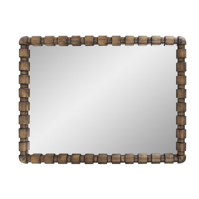 Wooden Bobbin Vanity Mirror, 48" x 36"