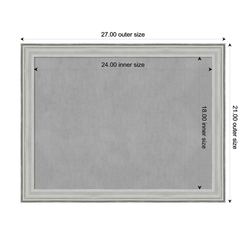 Tableau magnétique mural / babillard, 21" H x 27" W