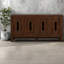 Grands bahuts et buffets, rangement en MDF noyer pour la cuisine