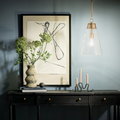 Marsailli 1-Light Medium Pendant with Clear Glass