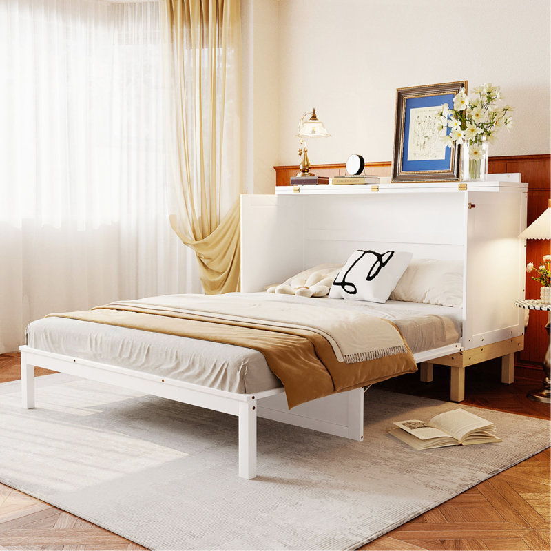 Grand lit escamotable, blanc, Blanc