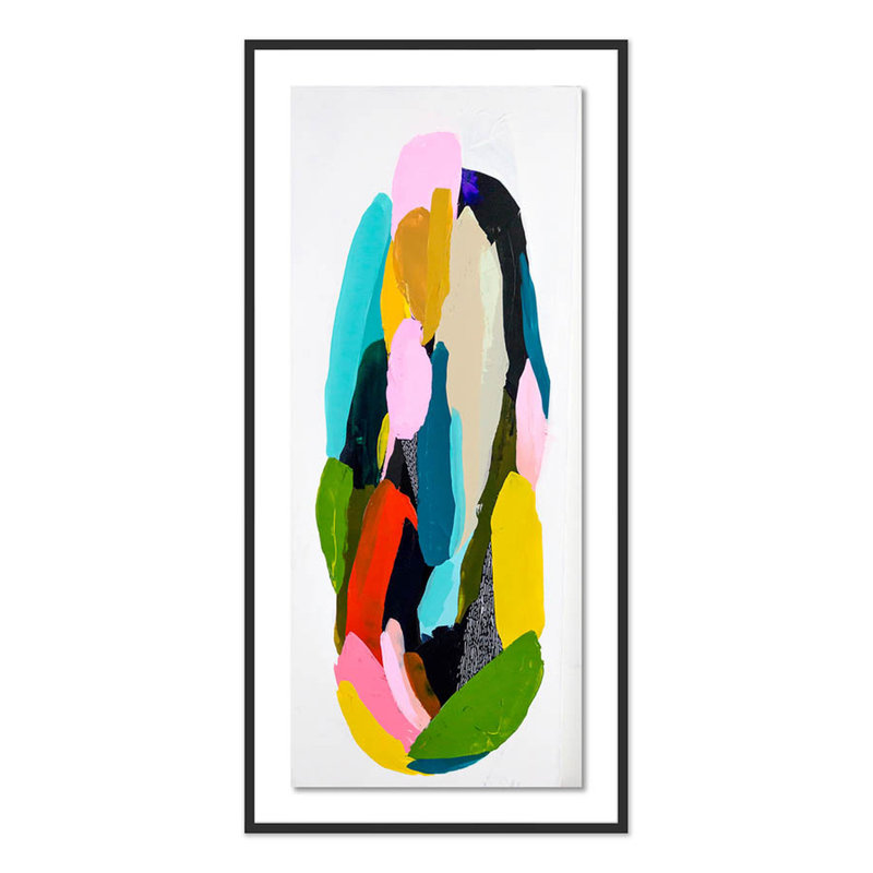 Angela Print by Angie Barker, 60" H x 29" W x 2.5" D, Black