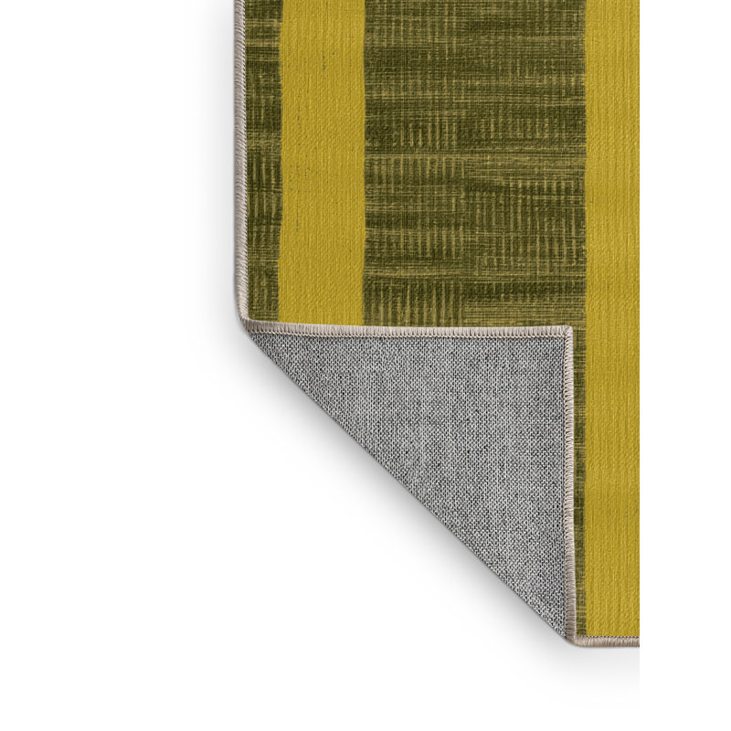Machine Washable Checkered Brown Area Rug, Square 4'