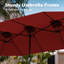 Parasol d'extérieur 13 pi double face-1790295279