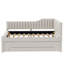 Lit de jour rembourré beige avec lit gigogne et tiroirs-680453556