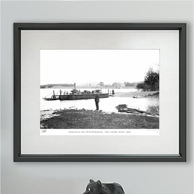 Bowness-on-Windermere, The Ferry Boat 1887 by Francis Frith - Single Picture Frame Print, 60cm H x 80cm W x 2.3cm D