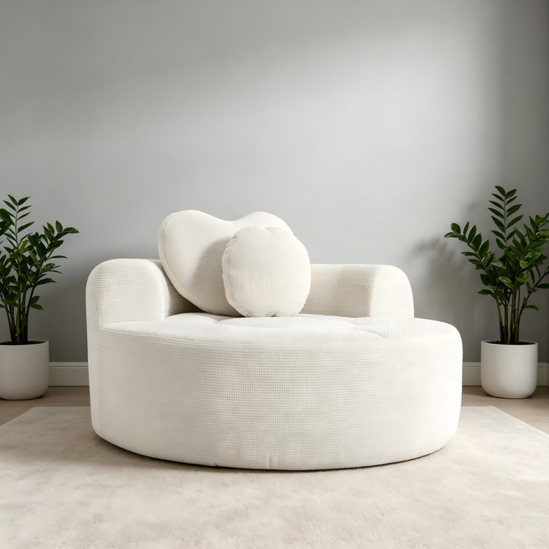 Canapé-lit rond, Beige