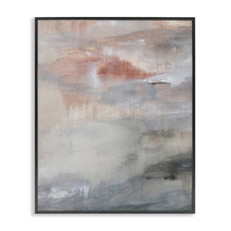 Abat-jour neutre Sunswept, estampe numérique, design par Hope Bainbridge, H 14 po x l 11 po, Giclée encadrée noir minuit