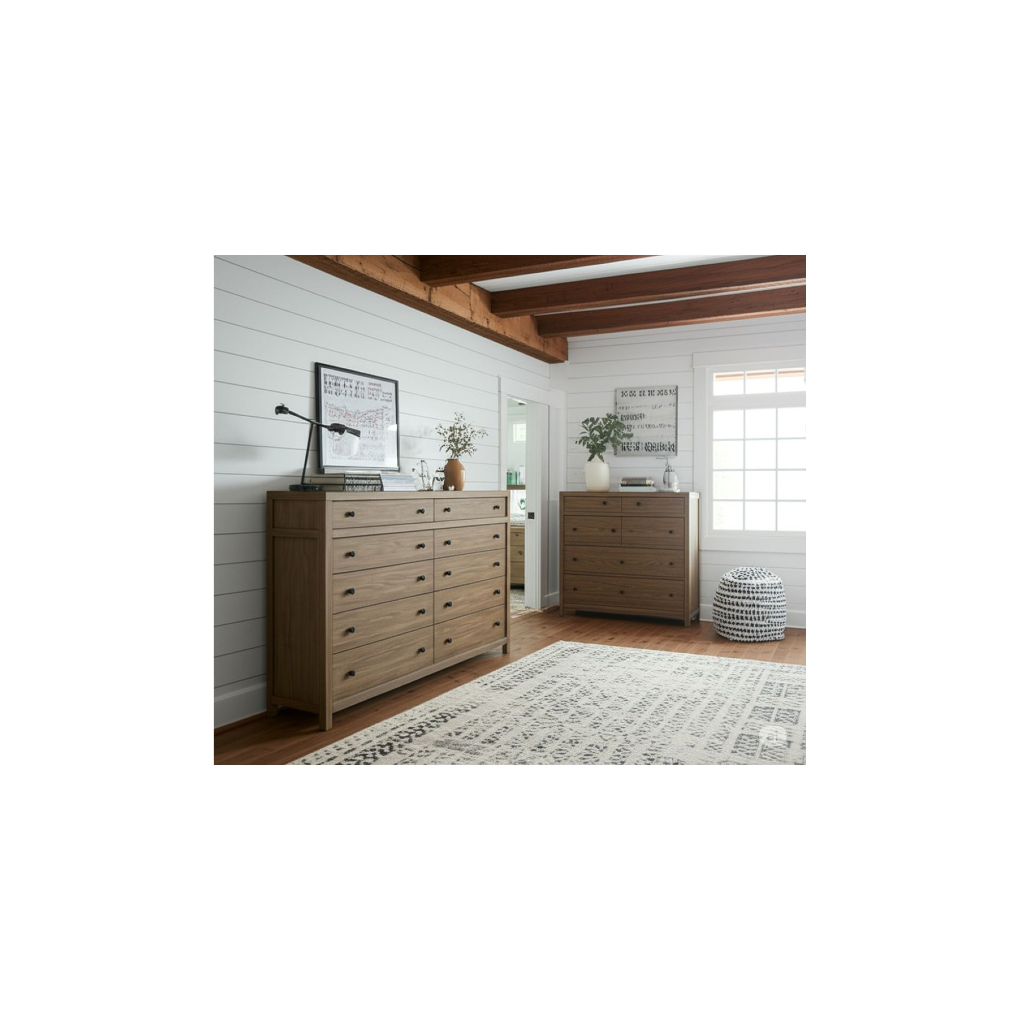 Baxley 10 - Drawer Double Dresser, Brown