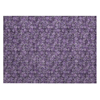 Azniv Washable Floral Indoor / Outdoor Rug
