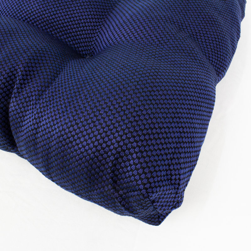 Patio D Indoor/Outdoor Seat Cushion, Indigo and Black