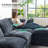 Modular Sofa Set: Extra-large U-shaped Frameless Sofa With Footstool, No Assembly Required-973442429