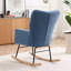 Chaise berçante ergonomique avec revêtement bleu pour le bien-être au bureau Siège rembourré en mousse-604570754
