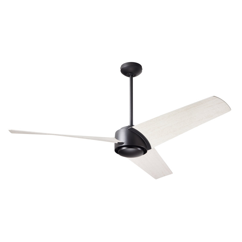 Ambit 56'' Ceiling Fan, Matte Black, Whitewash, Wall Control