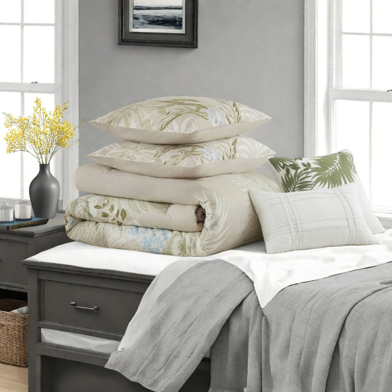 Ensembles de literie pour lit double en coton certifié, style bord de mer moderne