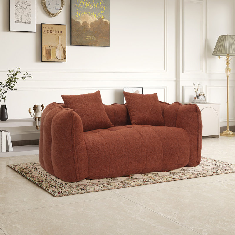 Pouf divan, Chenille rouge