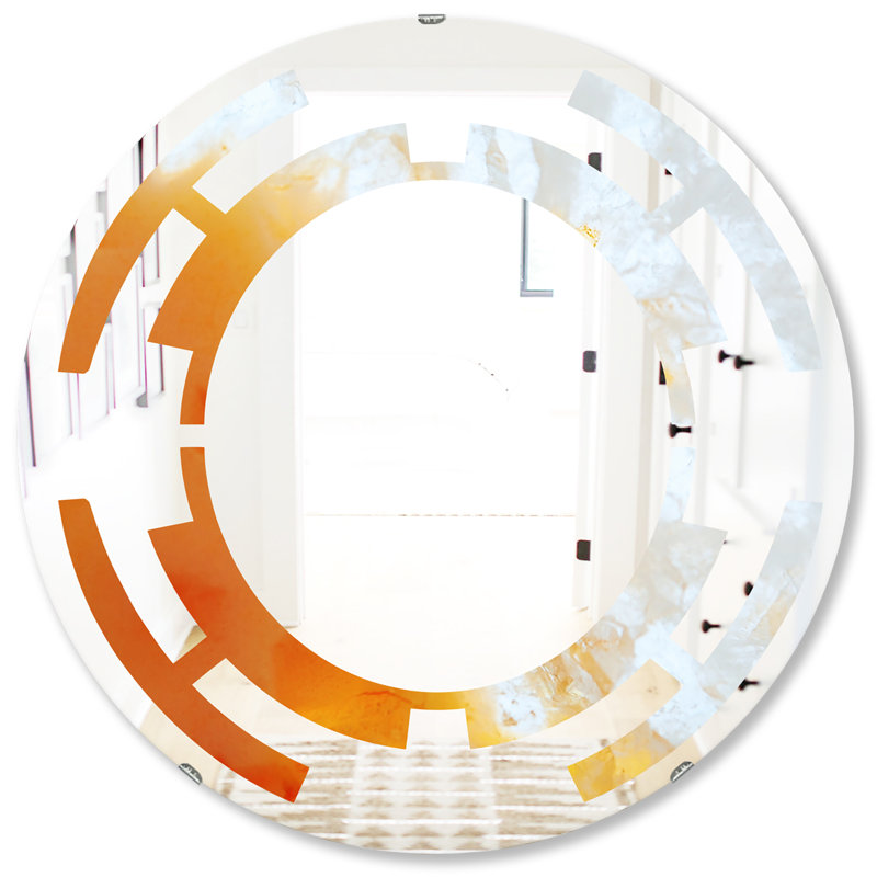 Miroir mural moderne sans cadre, 31,5 po x 31,5 po, Vraie pierre