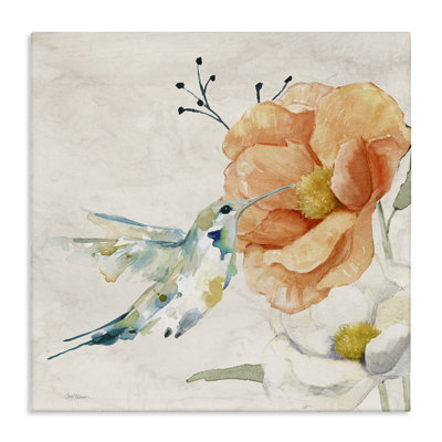 Art mural sur toile Blossom & Hummingbird par Carol Robinson