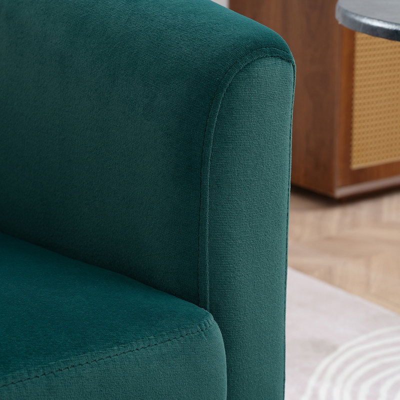 Breiona 27.36" Wide 360-Degree Swivel Chair, Green Duplicate