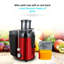 Presse-agrumes avec contrôle à 3 vitesses 850W Puissant moteur Verrou de sécurité Extraction de jus efficace Facile à nettoyer Presse-fruits électrique