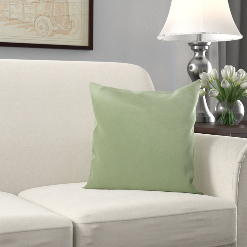 Solid Reversible Throw Pillow, 20" H x 20" W, Indigo
