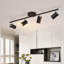 Plafonnier sur rail à 4 lumières à DEL Flsnt, lumières sur rail réglables pour, cuisine, têtes rotatives, projecteur de plafond multidirectionnel moderne, 24 W, 3000 K-110445970
