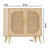 Living Room Buffet Cabinet - 4 Shelves, Metal Handles, Elegant Appearance Hallway Storage Solid Wood Feet, Compartments, Natural Color-1942307044