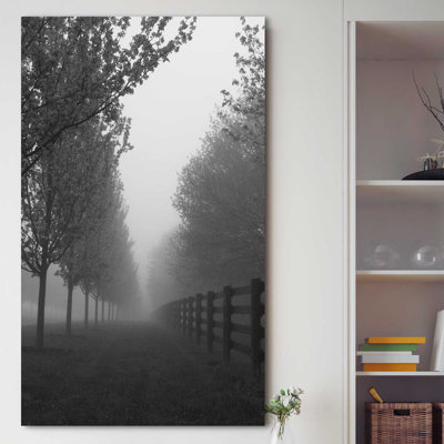 « misty path », reproduction de photo sur toile tendue