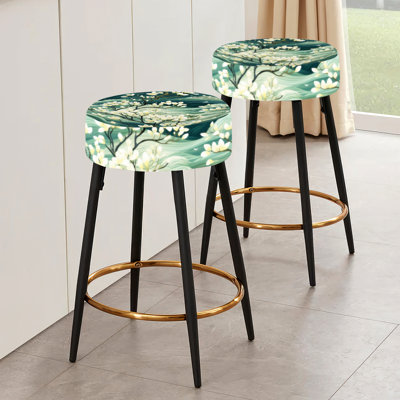 Mangrove Serenity - motif tropical - ensemble de 2 tabourets de bar tropicaux