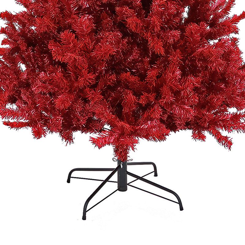 Arbre de Noël rouge 7,5 po