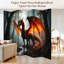 Paravent pliant Royal Majestic Fire Breathing Dragon Forest-131515011-131515012