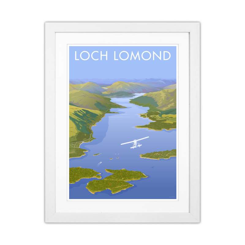 Scotland Loch Lomond by Stephen Millership - Print on Canvas, 53.5cm H x 43.5cm W x 3cm D, White Framed Paper