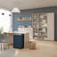 Chadwic Modern minimalistic bedside table with 3 drawers, engineered wood, night blue, 49.8 cm W x 68.7 cm H x 41.5 cm D-1801318850
