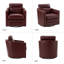Ensemble de chaises pivotantes en cuir véritable 28,74 po Marion (ensemble de 2)-90213991