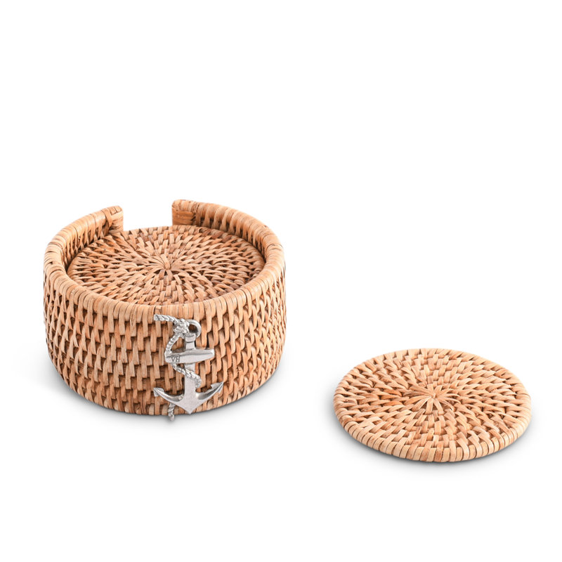 Coaster Set With Holder