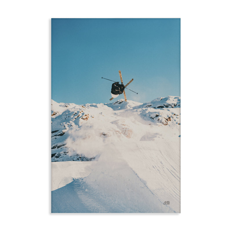  «Snow Day Skiing» par Max Blakesberg Studios, H 36 po x l 24 po