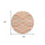 Tapis extérieur rond lavable orange 8 pi