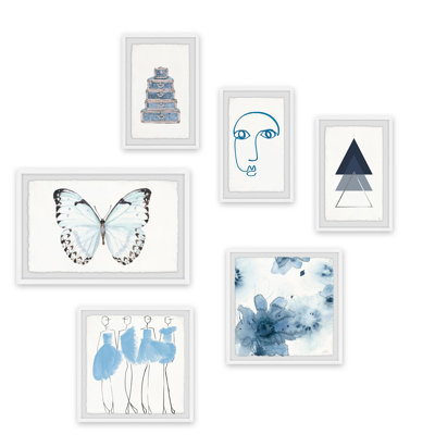 Abdirazaq Bleu Nebuleuse Hexaptych
