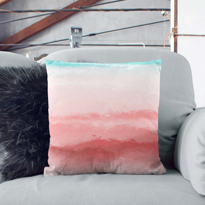 Pink Mountains Cushion with Filling