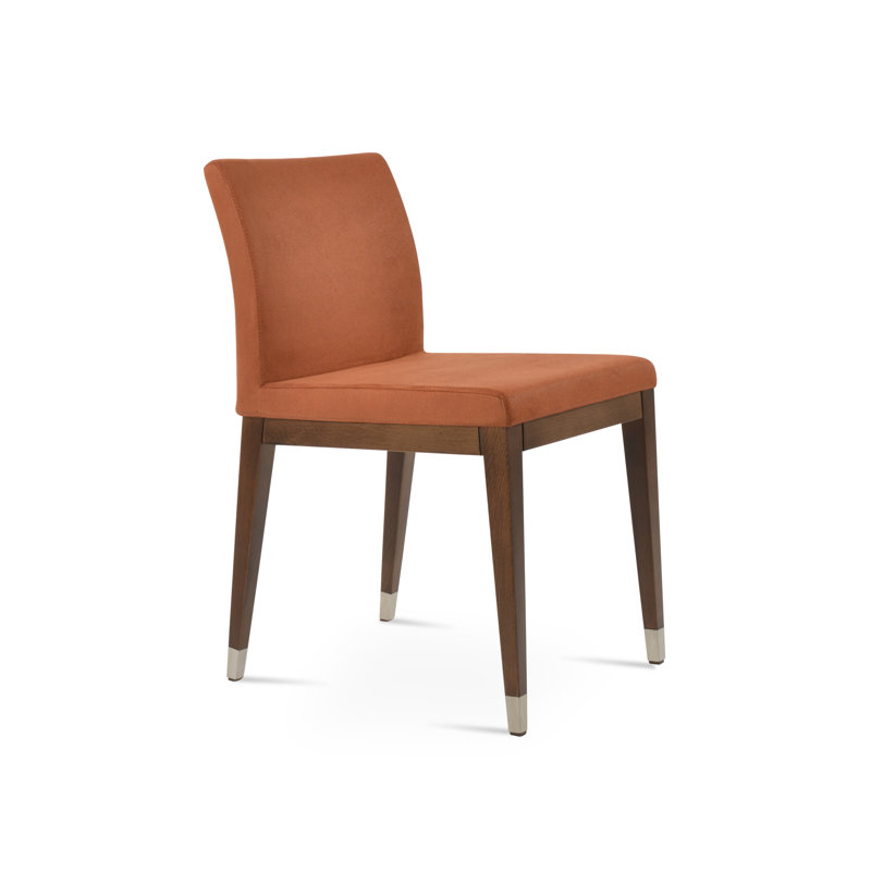 Chaise d'appoint en bois avec anneau Aria, Cognac