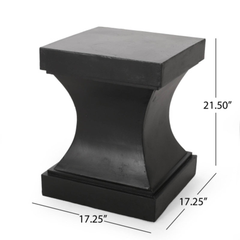 Table d'appoint d'extérieur, durable pour terrasse de jardin, noir, Noir