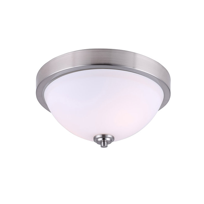 Resaca Glass Flush Mount, Brushed Nickel