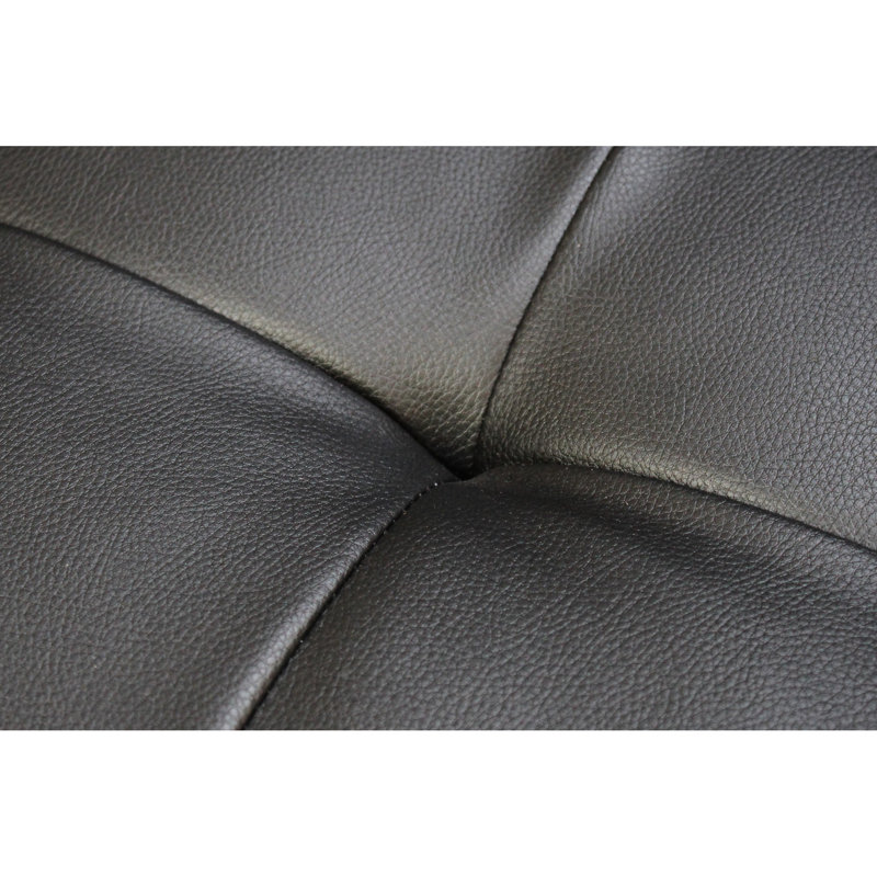 L 85 po noir avec lumières à DEL, chargeurs, console de rangement et coussins exquis à chargement contemporain, porte-gobelets, sièges séduisants
