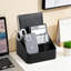 Organisateur de bureau en cuir 4 compartiments