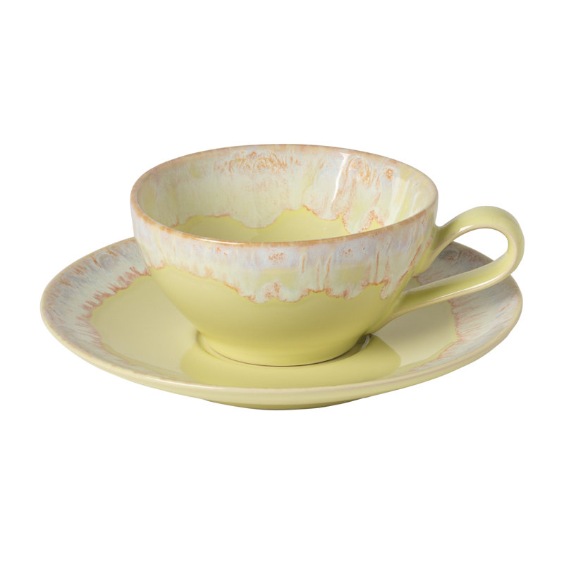Taormina Stoneware Teacup, Yellow